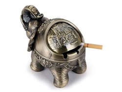 2026-portavasos De Mesa Modelo Elefante Retro Anti-viento De Latón Verde Para Cigarrillos Y Cigares