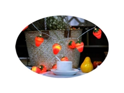 Tiras De Luces Led Con Diseño De Fresa, 3 M, 20 Led, A Pilas, Para Decoración Interior Y Exterior, Bodas, Fiestas Y Jardines.