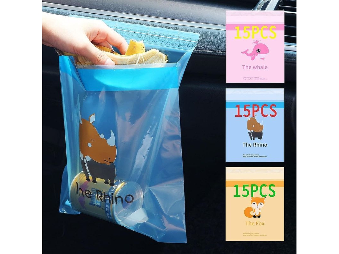 2026-bolsa De Basura Desechable Para Coche, 45 Unidades, Adhesiva, Impermeable Y Resistente, Ideal Para Viajes Y Hogar