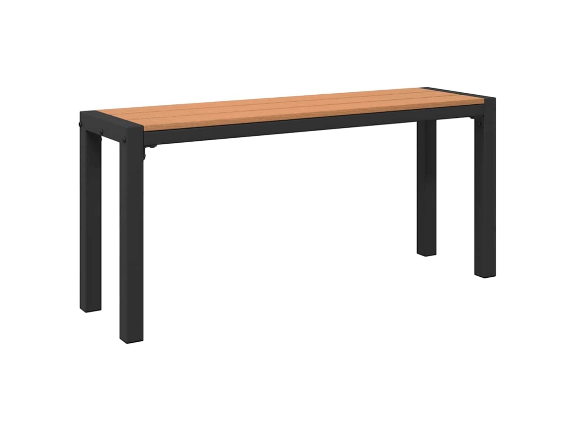 Maison Exclusive - Banco de jardín marrón de acero de 100 x 28 x 45 cm