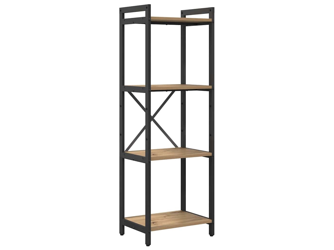Estantería de madera de roble procesada artesanalmente de 40x30x85 cm (EXCLUSIVA MAISON)