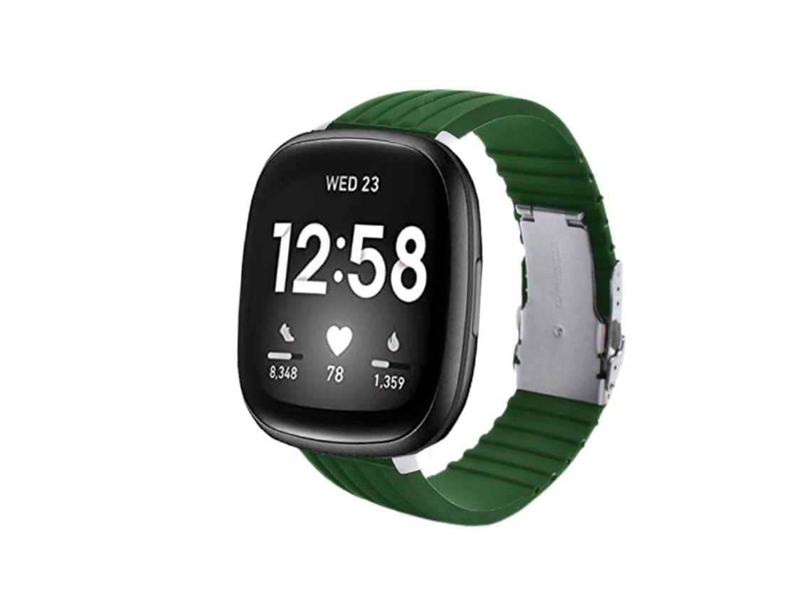 Correa Silicona Líquida para Fitbit by Google Sense 2 Verde