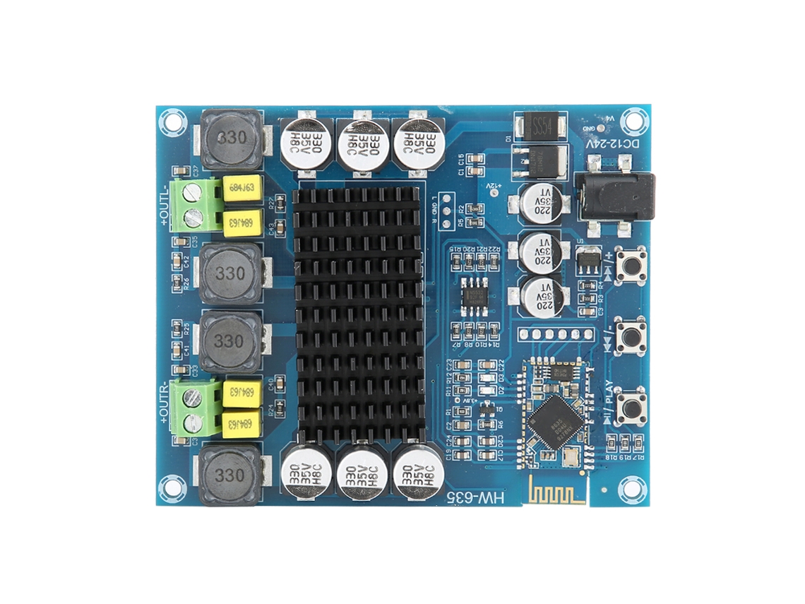 Placa Amplificadora De Audio Digital De 120 W Con Bluetooth 4.0 De Doble Canal Hw-635