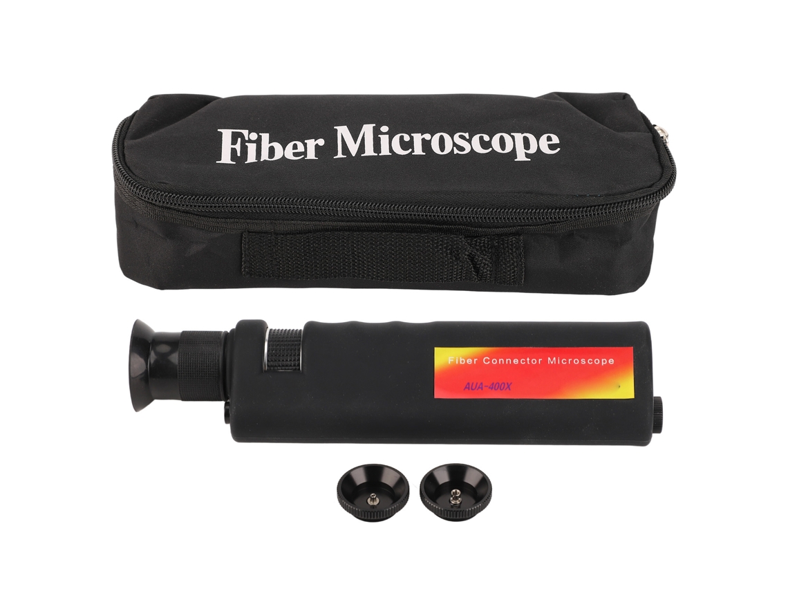 TRUYUETY Microscopio Fibra Óptica Portátil 400X con Amplificador de Punta Preciso y Funda de Goma Antideslizante para SC FC ST LC