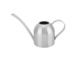 Regadera de acero inoxidable de 500 ml con boquilla larga para plantas de jardín.