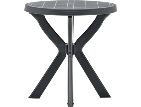 Mesa de jardín VIDAXL Antracita Plástico (70x72 cm)