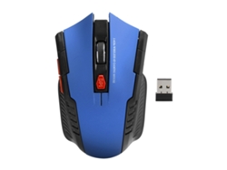 Mouse Sem Fio 2.4g Óptico Ajustável 3 Níveis Dpi Com Receptor Usb Para Computador Azul