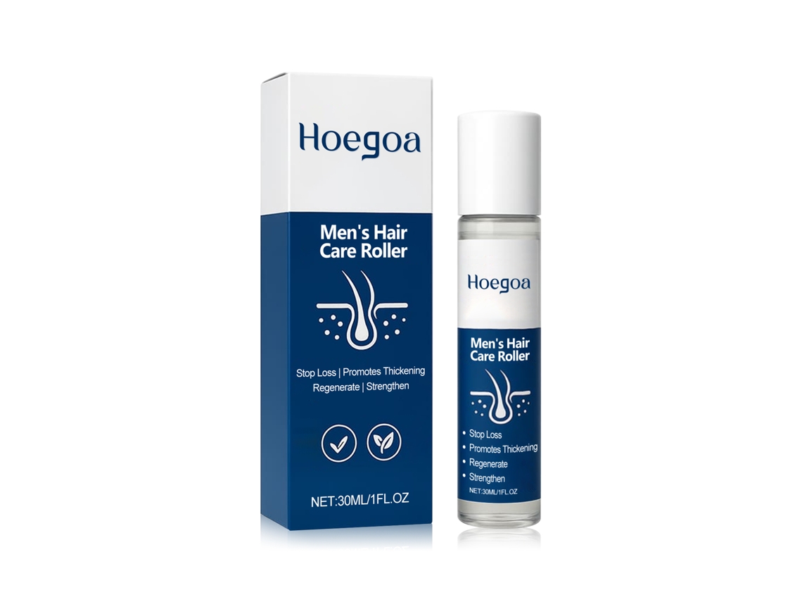 Esencia en roll-on para aumentar el volumen del cabello masculino.