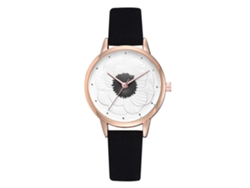 Reloj De Pulsera De Cuarzo Sencillo De Aleación Para Mujer, Ideal Para Uso Diario (negro)