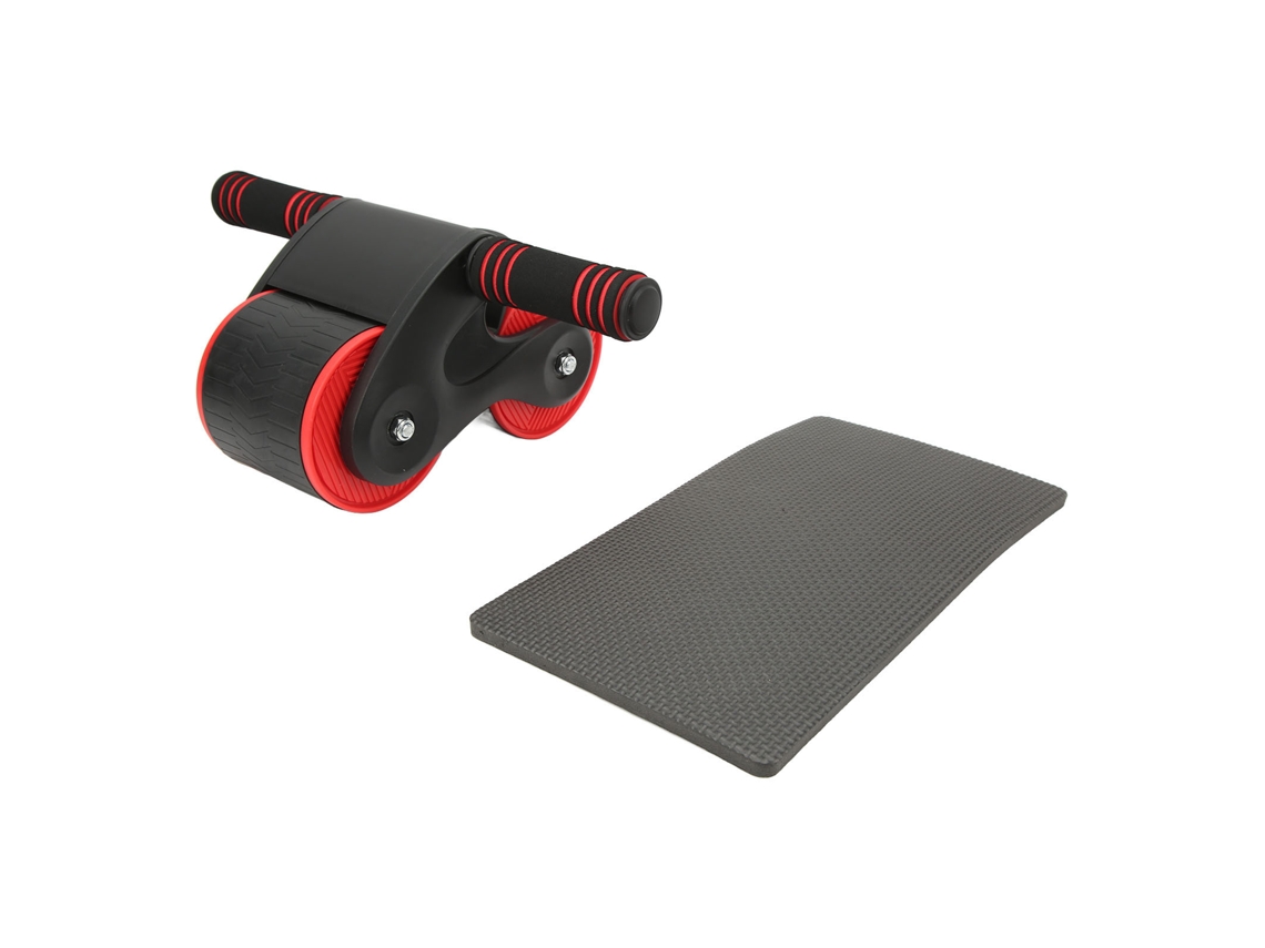 2026rebe-wheel Aparelho Abdominal Duplo Redondo para Academia em Casa, Exercícios Físicos, Preto e Vermelho