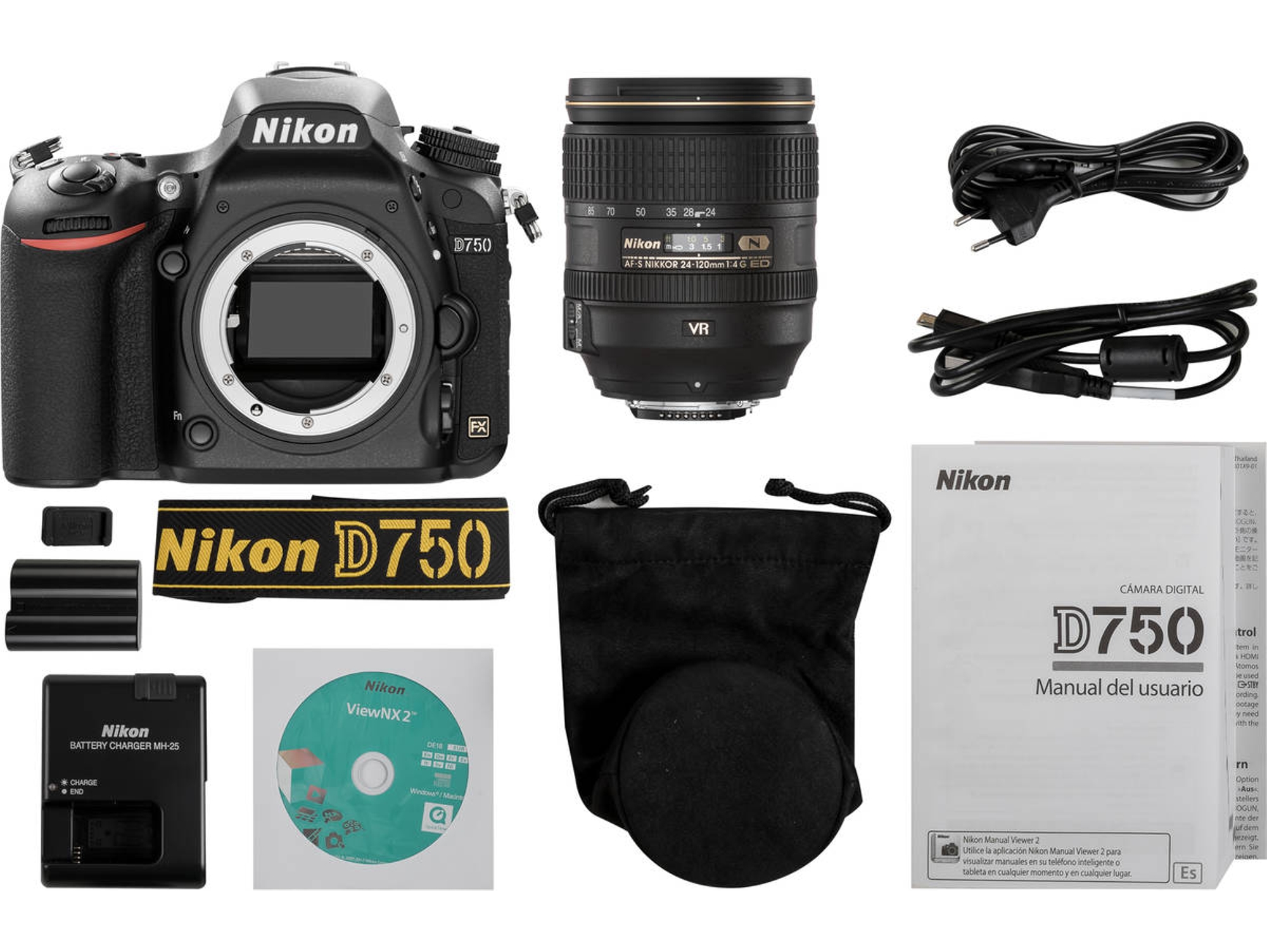Kit Cámara Réflex NIKON D750 24-120MM F4 VR (24 MP - ISO: 100 a 12