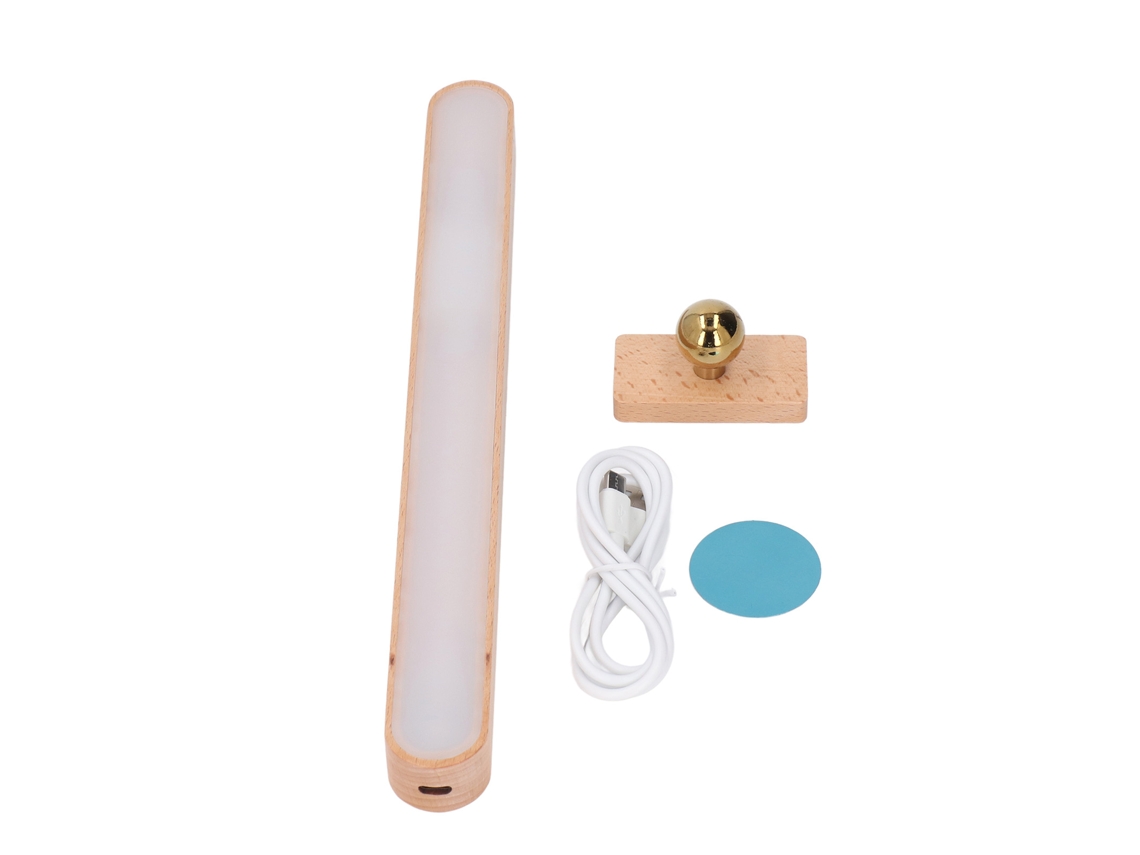 2026-luz De Vanidad Giratoria 360 Grados Con Toque Madera, Dimmable, Recargable Usb, Magnética Para Espejo, Cuadro Y Armario