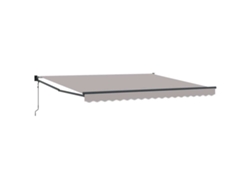 Toldo eléctrico retráctil, gris claro, 400 x 300 cm, MAISON EXCLUSIVE