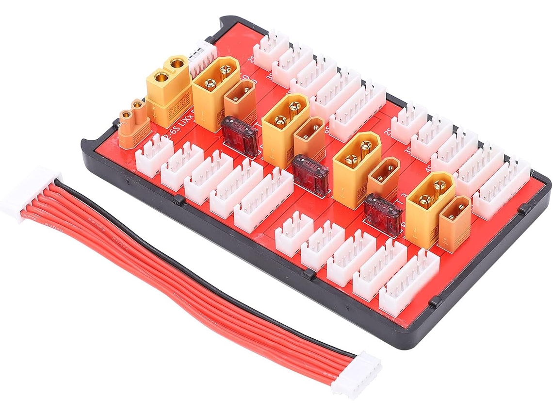 Placa Paralela 2 En 1 Xt60 Xt30 Que Admite 4 Paquetes De Baterías Lipo De 2s A 6s Para Modelos Rc.