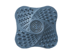Recogedor de pelos de desagüe de ducha azul de silicona reutilizable antiobstrucción