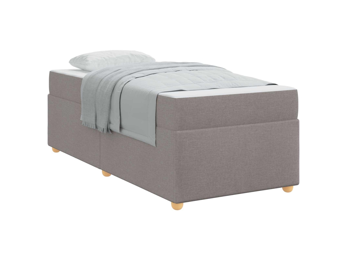 Maison Exclusive - Estructura De Cama Con Colchón Taupé 80 X 200 Cm Tela