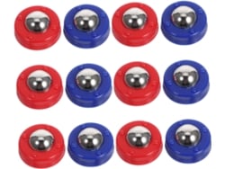 Juego De 24 Mini Discos De Plástico, De Colores Azul Y Rojo, Ideales Para Niños Y Niñas.