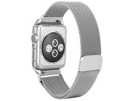 Kit Brazalete y Protector de Pantalla de Vidrio para Apple Watch Series 6 PHONECARE Milanese Loop Gris