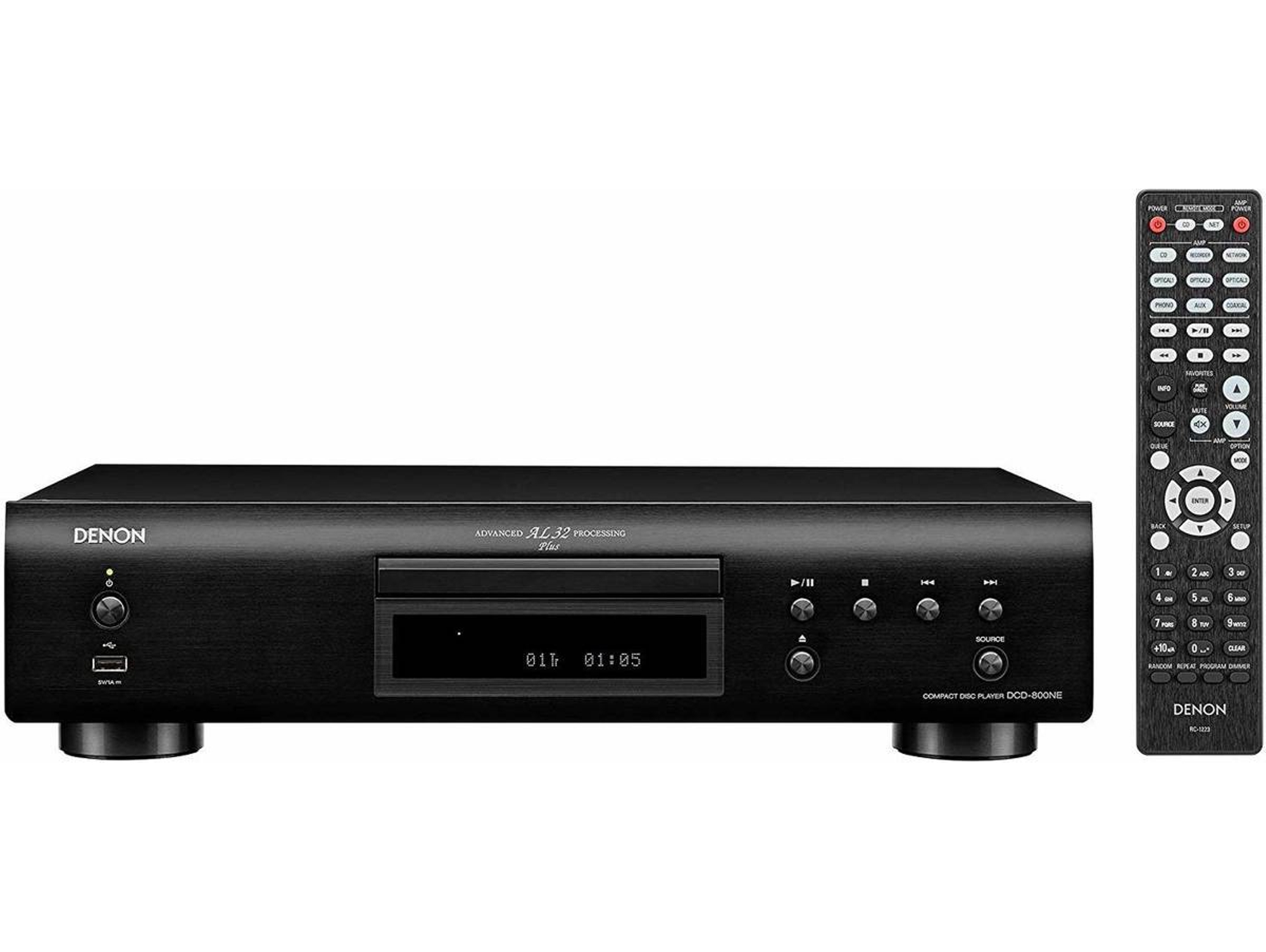 Lector CD DENON DCD-800 (Negro - 28 W - CD/CD-R/RW/WMA/MP3)