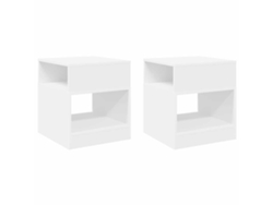 Maison Exclusive - Mesa Auxiliar 2 Pcs 40,5 X 40 X 45 Cm Madera De Ingeniería