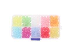 Caja De Cuentas Acrílicas Hechas A Mano, Cuentas Sueltas Decorativas Para Pulseras Y Collares.