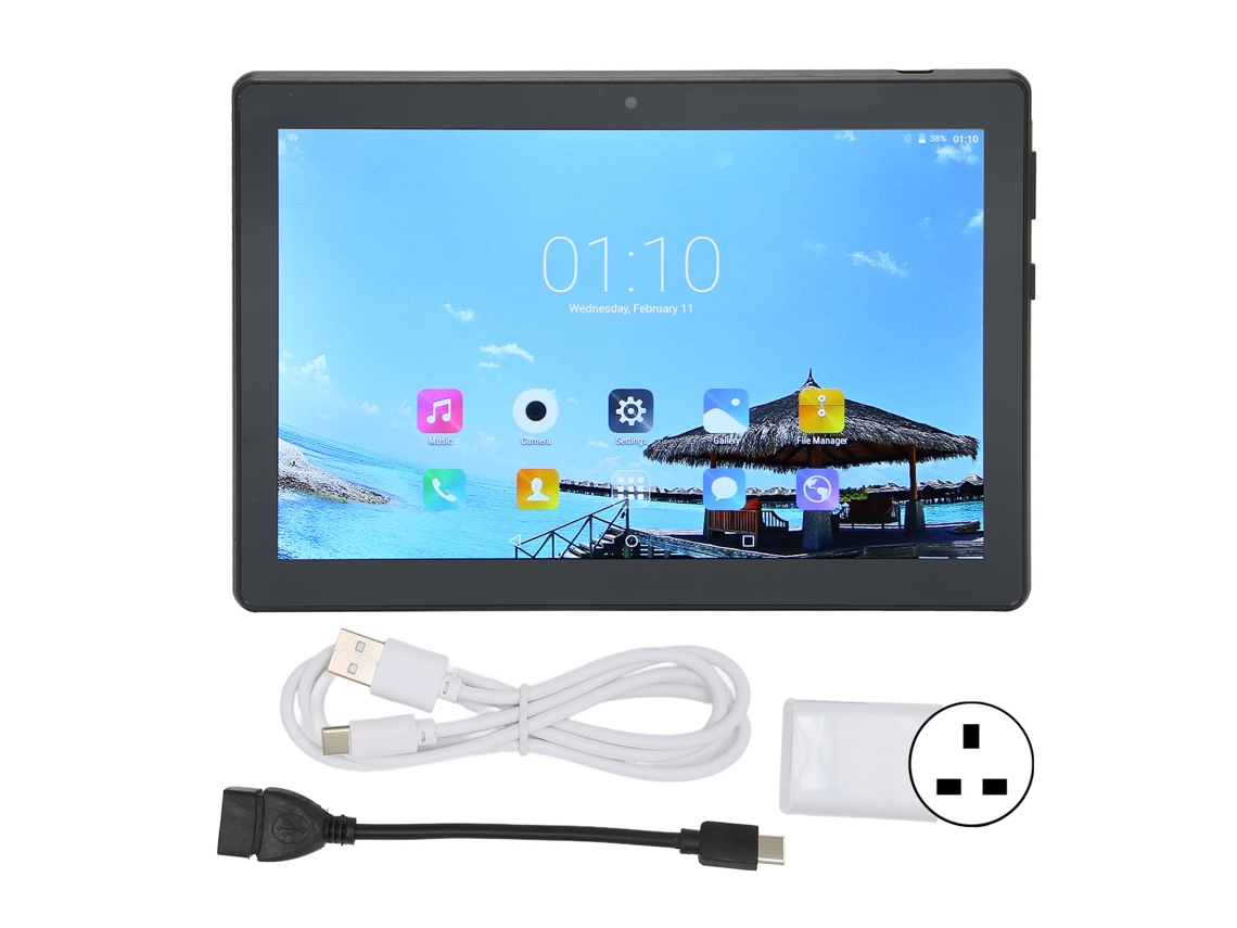 Tablet PC de 8 pulgadas, 2 GB, 32 GB, 8 núcleos, Android 10, color negro, para niños, luz dorada
