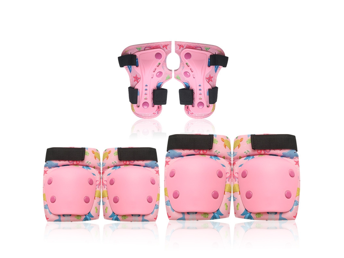Skate equilíbrio bicicleta patinação conjunto de proteção DIGITALLAB Ajustable, S (10-22,5 Kg, Rosa)