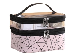 2026-bolsa De Maquillaje Grande De Doble Capa, Bolsa De Toiletries Profesional Para Viajes Con Asa