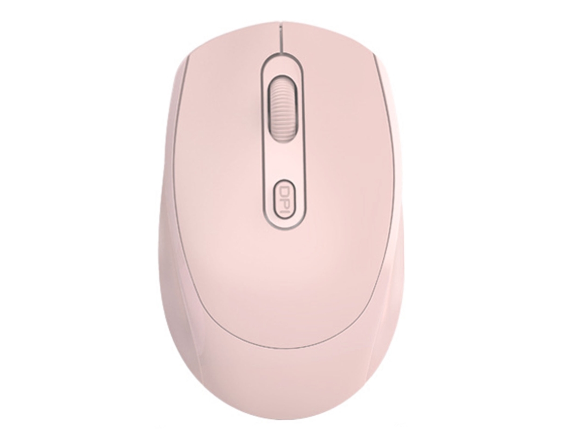 Ratón Óptico Inalámbrico De Modo Dual, Bluetooth De 2,4 Ghz, Usb, 1600 Dpi, Diseño Ergonómico, Color Rosa.
