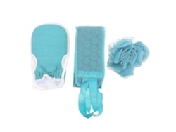 Guantes De Baño Dobles, Toalla De Baño Sin Semillas, Con Función De Masaje De Espalda, Verde, Con Anillo.