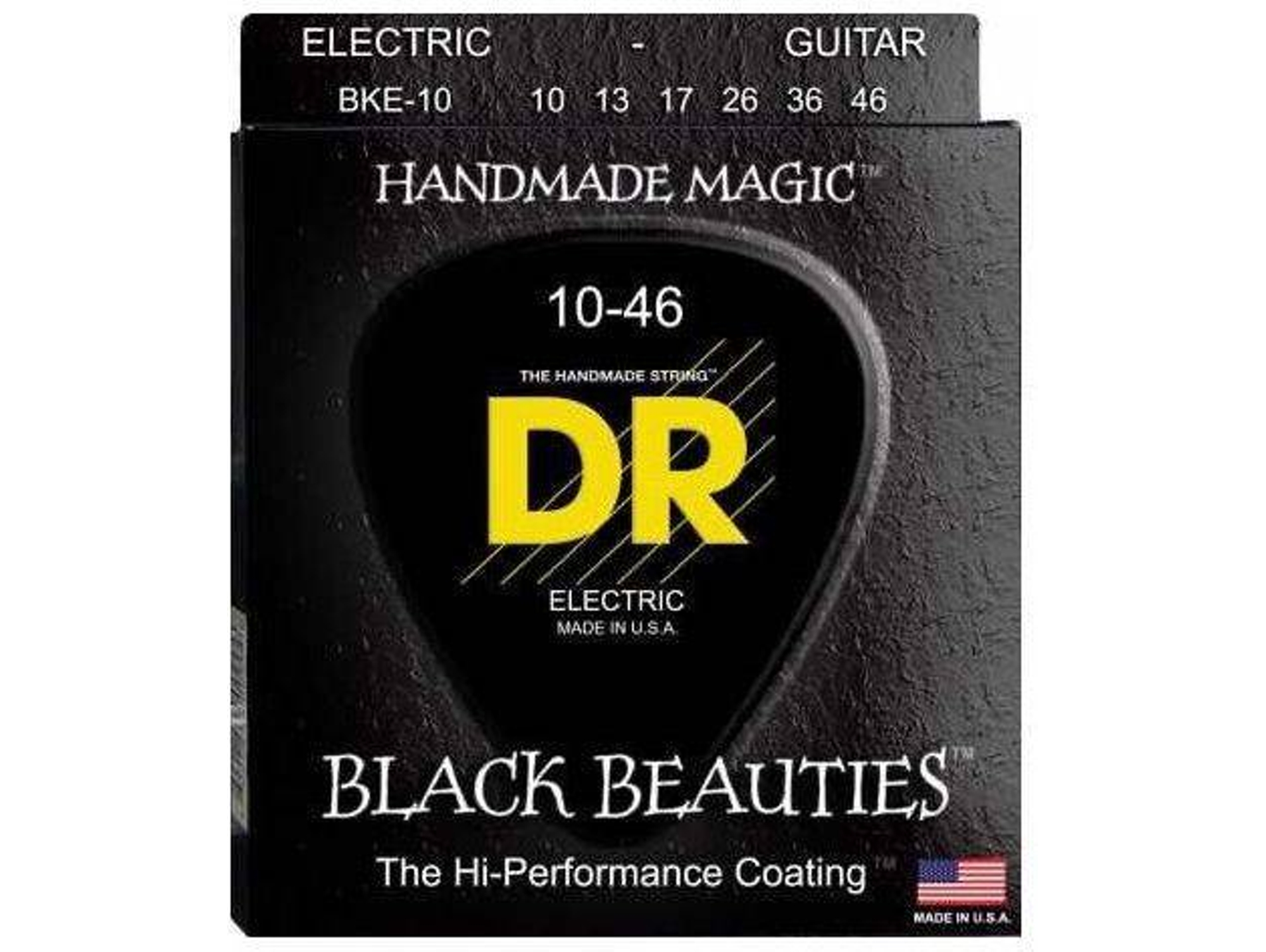 Juego de Cuerdas Guitarra Eléctrica DR BKE-10 Black Beauties (.010 - .013 - .017 - .026 - .036 - .046 - Níquel)