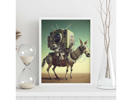 NACNIC Poster Burro Moderno En Estilo Surrealismo Cinematográfico Ilustraciones Y Grabados De Historieta Abstracta Y Artística A3