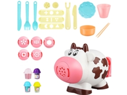 20du26 Set de plastilina casera para niños con herramientas y moldes para fideos