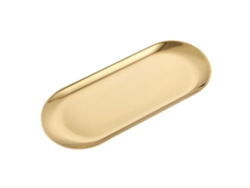 Bandeja Ovalada De Acero Inoxidable Dorado, Antideslizante, Decorativa, Para Cocina/baño, 23 X 9,3 Cm.