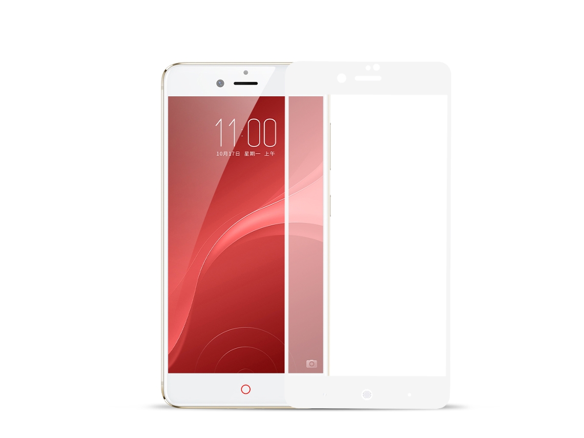 Protector De Pantalla De Vidrio Templado Hd De 9h 2.5d De Cobertura Total Para Zte Z11mini S Blanco