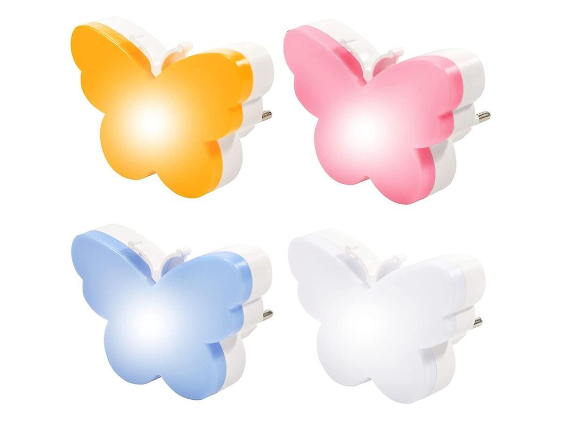 Luz Nocturna Con Sensor De Crepúsculo Y Regulable Automático 4 Piezas Regalo
