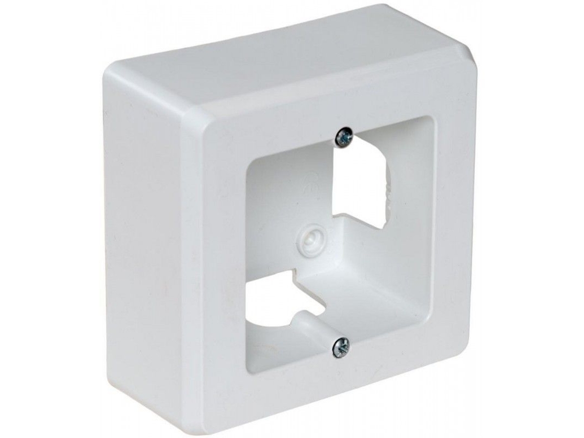 Caja De Mecanismos De Superficie Para 1 Elemento 94x96x43mm Fabricada En Abs Color Blanco Solera 91