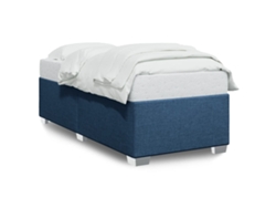 Maison Exclusive - Estructura De Cama Sin Colchón Tela Azul 100x200 Cm