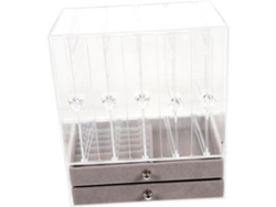 Joyero Transparente Con Cajón De Doble Capa Para Guardar Collares Y Anillos...