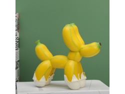 Globo de resina con forma de perro y plátano, decoración abstracta de animales para interiores y decoración del hogar.