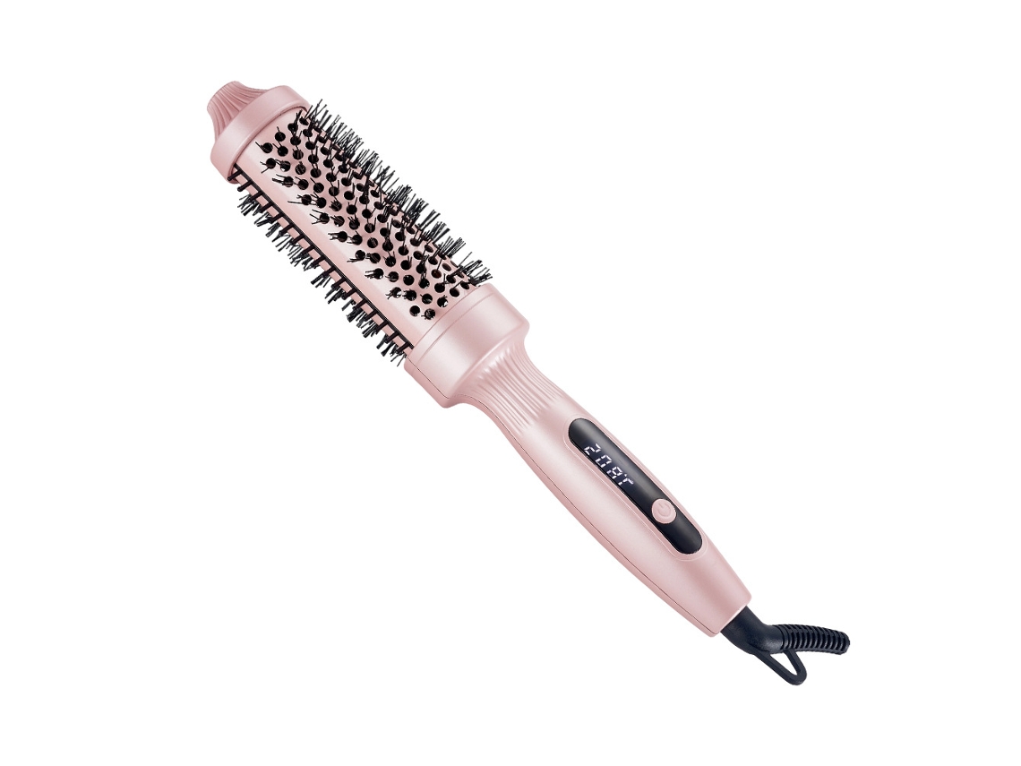 Rizador De Pelo De Cerámica De 38 Mm, Crea Un Peinado Voluminoso, Reduce El Daño Rosa (100 To 210℃) Gertiz