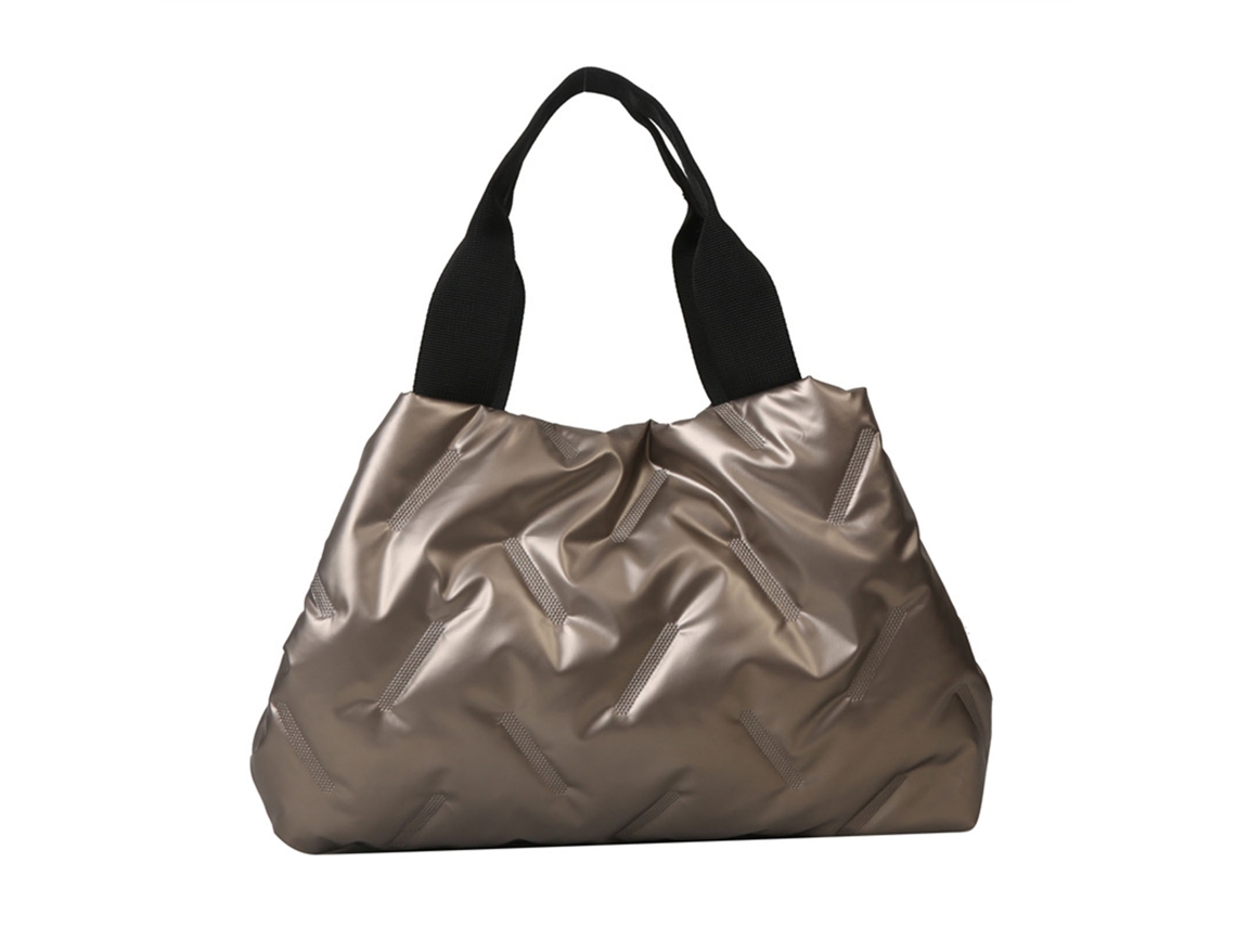 Bolso De Mano Inflable De Gran Capacidad Para Mujer Con Superficie Brillante, De Poliéster, Para Uso Diario.