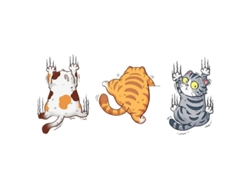 2026-3pcs Pegatina De Gato Con Rasguños Para Coche, Animal Divertido Claws Personality Grande
