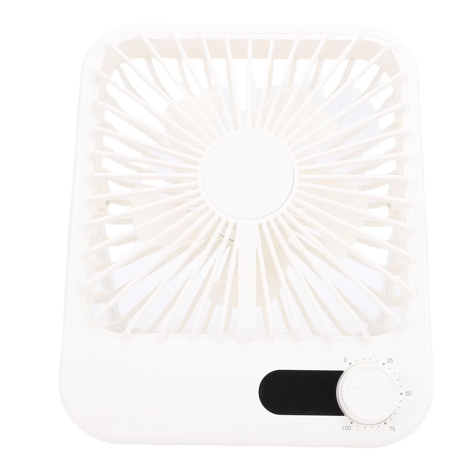Ventilador Usb Silencioso (blanco), 100 Velocidades, Recargable, Pantalla Led.