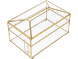 Organizador De Guardanapos Transparente Com Detalhes Dourados, Estrutura Estável E Fácil De Abrir, Para Decoração De
