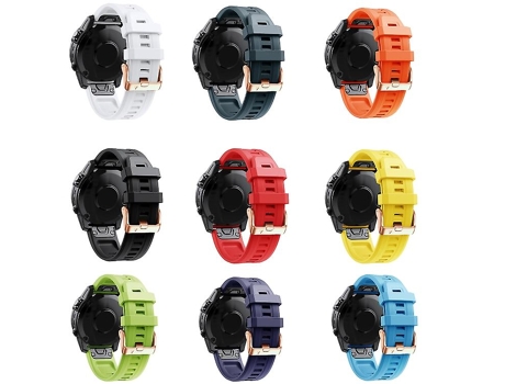 Correa Smartwatch Para Garmin Fenix 5S Plus 20Mm Correa De Reloj De Silicona Roja VENISYMLIS