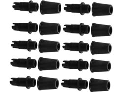 Prensaestopas de plástico negro para cableado, conector de alivio de tensión, abrazaderas roscadas Gokoco