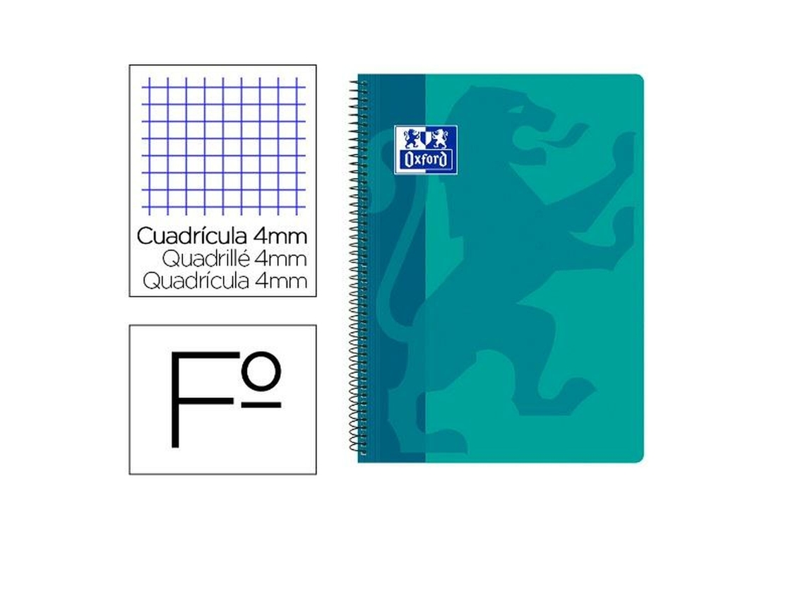 Cuaderno OXFORD 400079662 Turquesa A4 80 Hojas