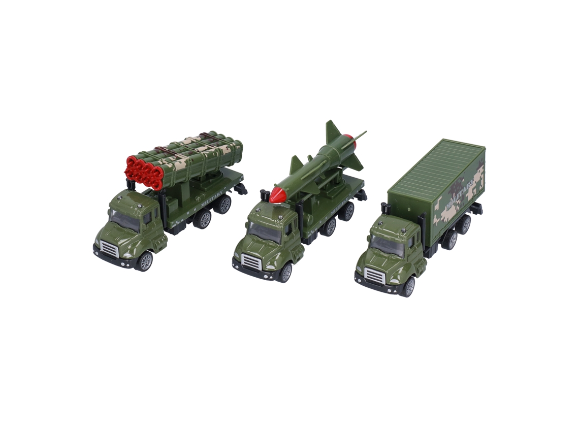 Set De Coche Militar De Aleación Fundida A Escala 1:50 Con Tracción Trasera Para Niños De 3 Años En Adelante.