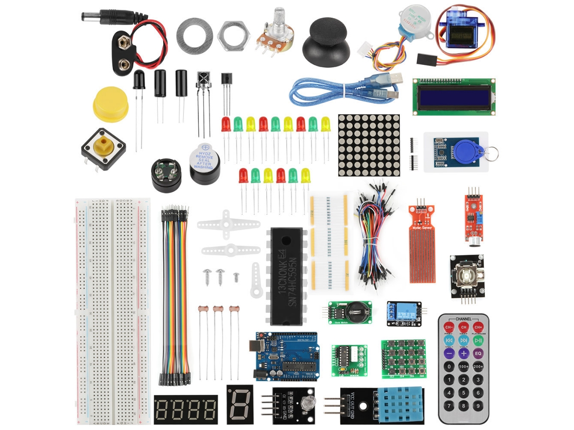 Kit Iniciador RFID com Placa de Desenvolvimento, Breadboard e Módulos de Sensores S/MARCA
